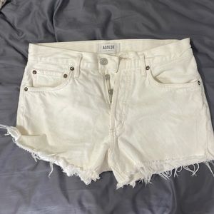 AGOLDE White Denim Shorts